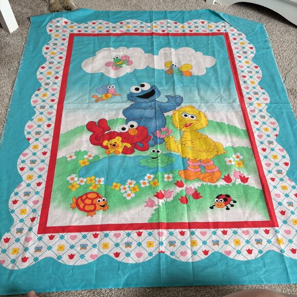 Vintage Sesame Street Fabric - Picture 1 of 9